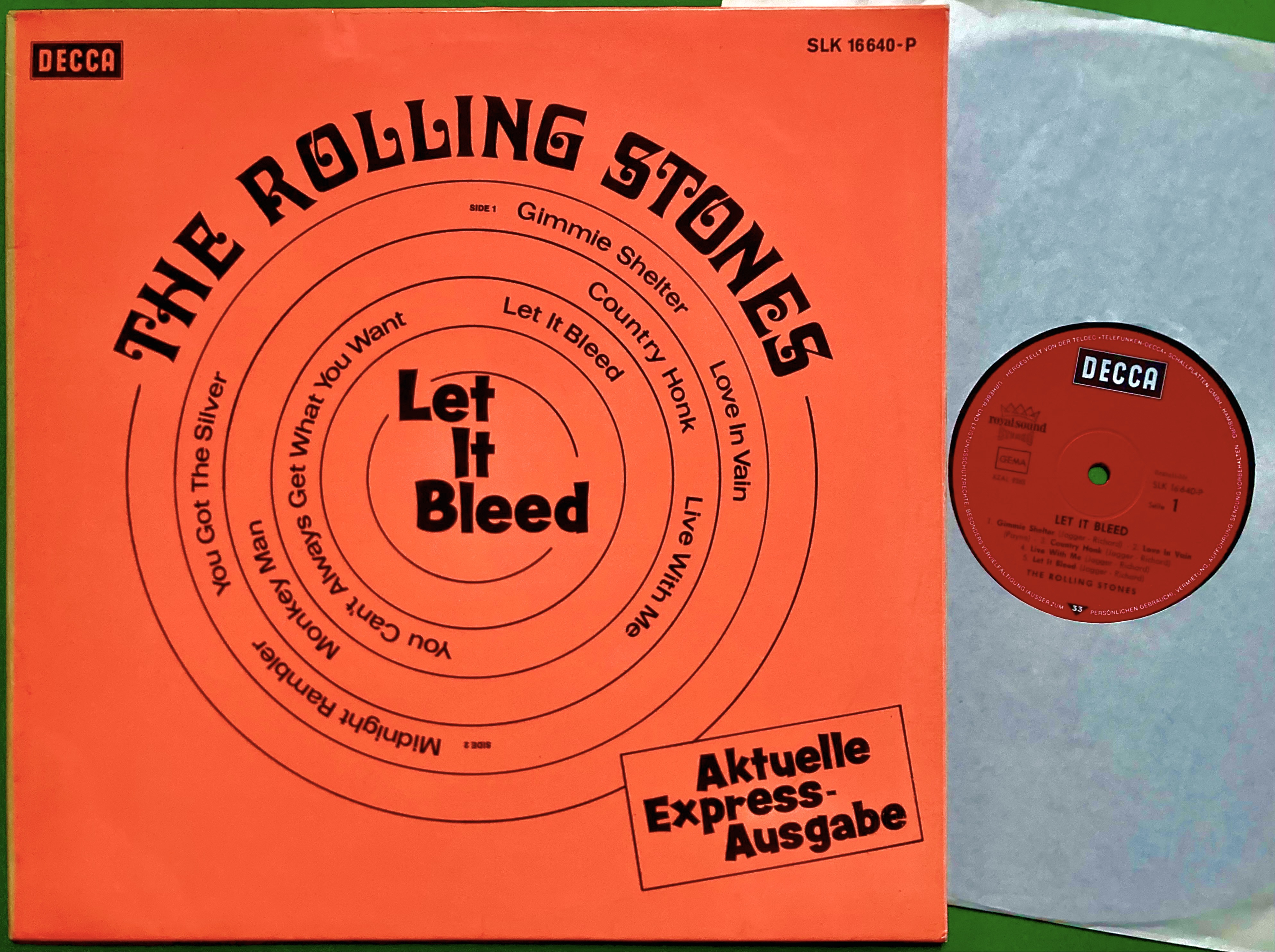 ROLLING STONES - Let It Bleed (Aktuelle Express-Ausgabe) Ger-orig LP 1969