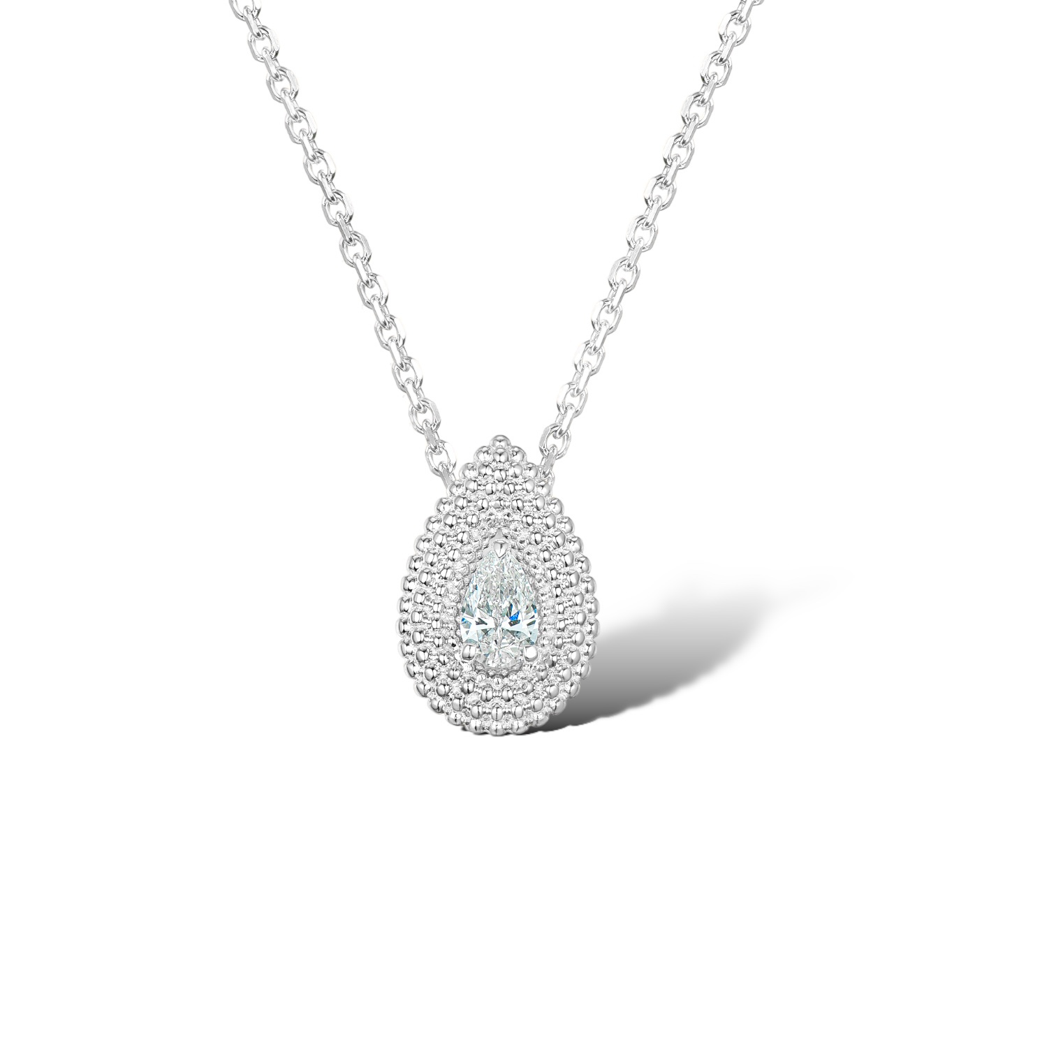 POMPOM DROP DIAMOND NECKLACE - 2