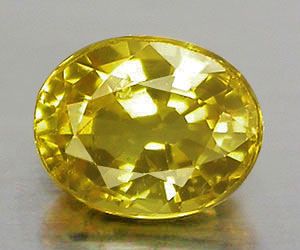 0.43 ct mycket tjusig oval naturlig gul safir ädelsten - 3