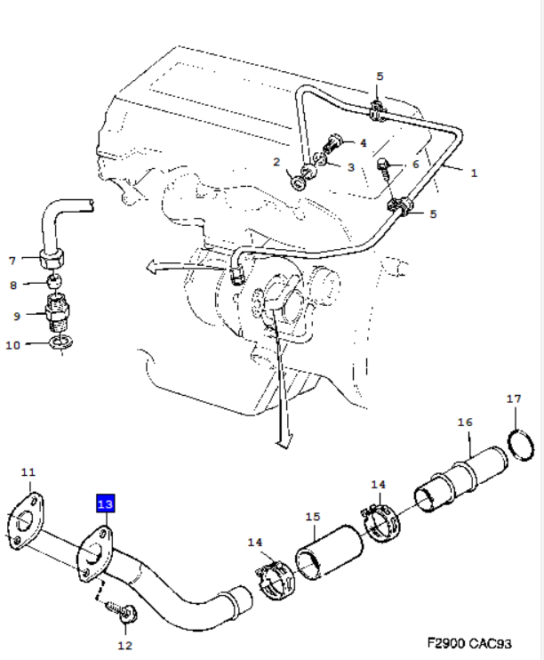 Oil pipes 9000 90-93 T25