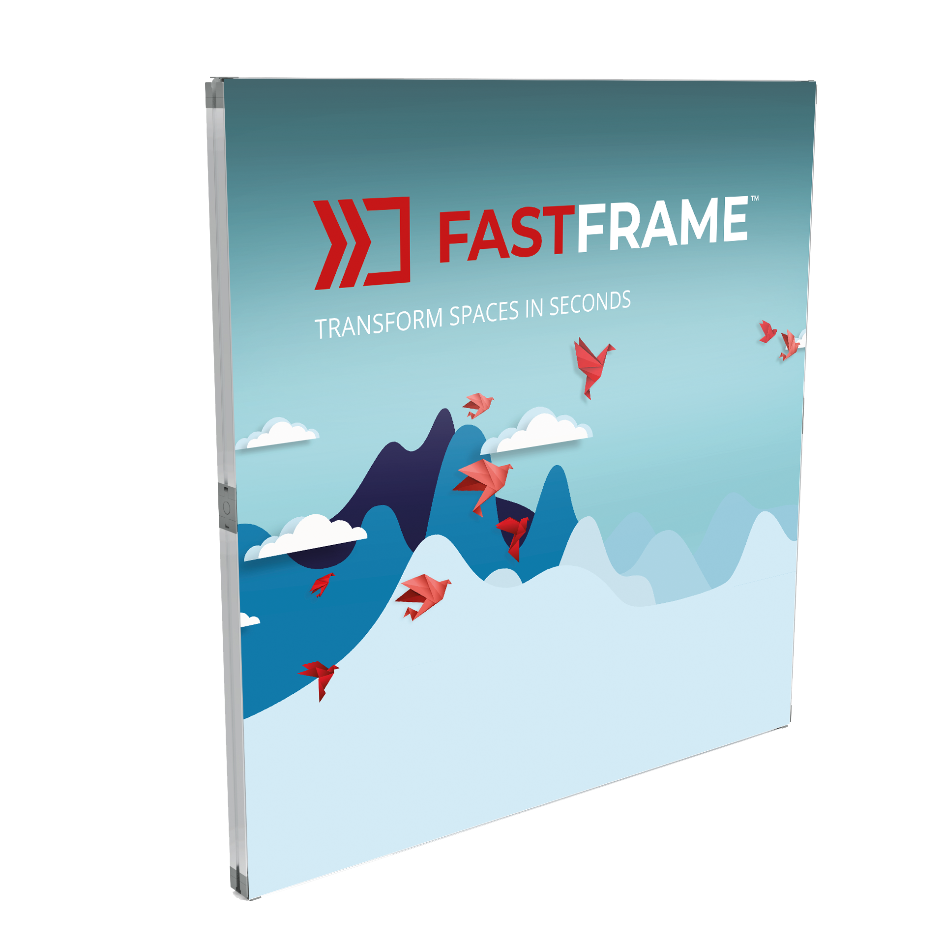 FastFrame™ Displaysystem inkl. 2 textildukar L 100 x H 100 cm 2-pack