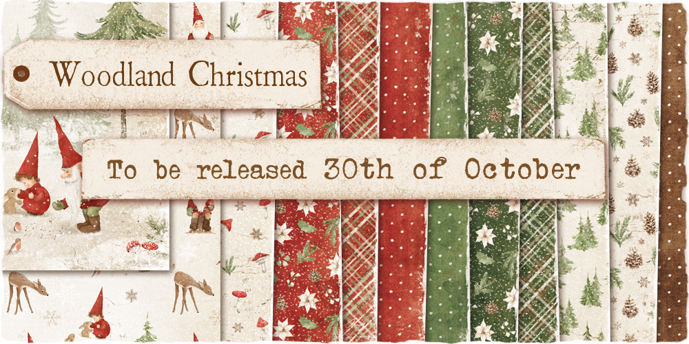 Maja Design -  Woodland Christmas - hela serien totalt 17 ark 12" x 12"