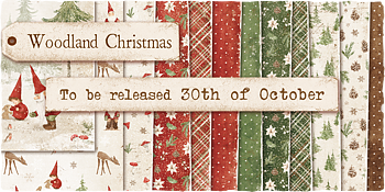 Maja Design -  Woodland Christmas - hela serien totalt 17 ark 12" x 12"