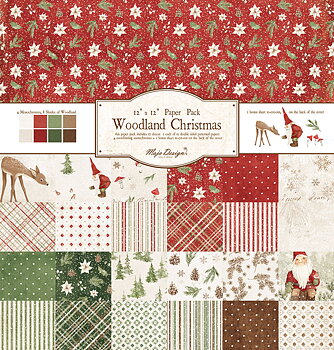 Maja Design -  Woodland Christmas - hela serien totalt 17 ark 12" x 12"