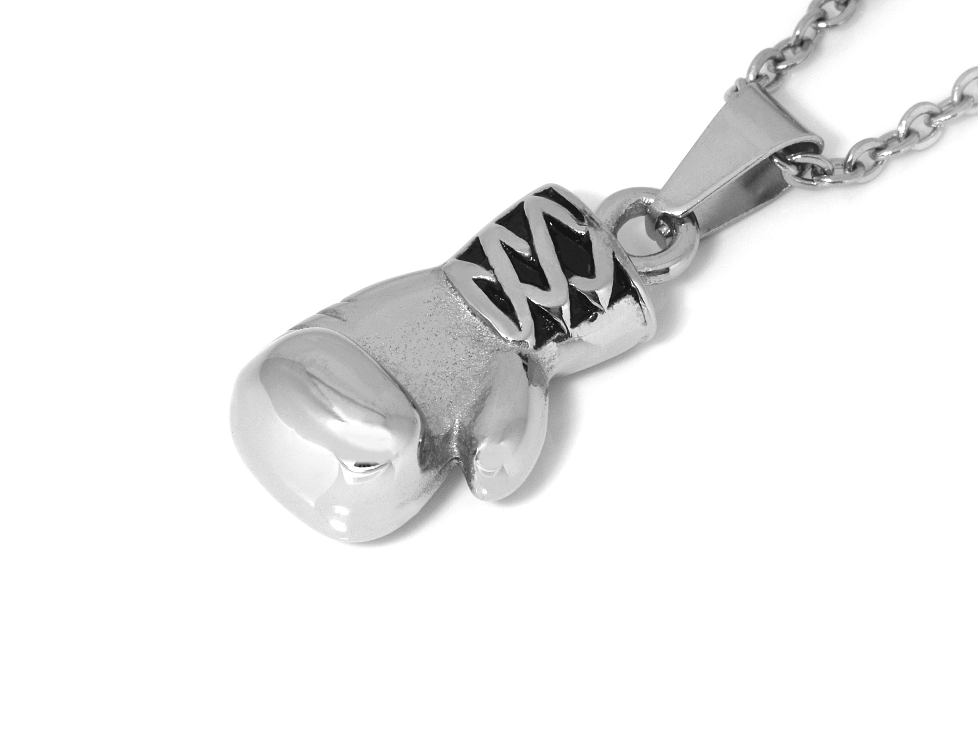 Boxningshandske Halsband i Rostfritt Stål, Boxare Hänge, Sport Accessoar, Boxning Smycke - 2