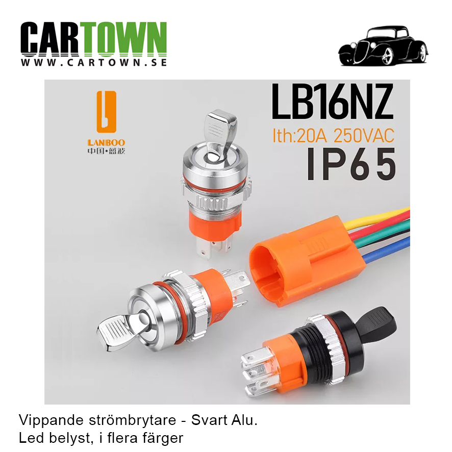 Switch Vippande Svart On-Off - 4