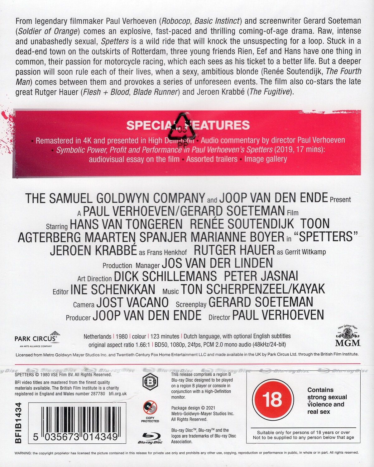 Spetters (ej svensk text) (Blu-ray) - 2