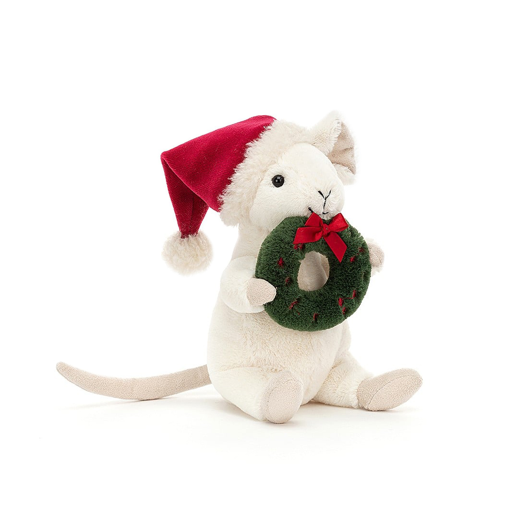 Mus Merry med julkrans