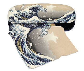 Brilleetui med pudseklud, Hokusai, Den store bølge, TEMA-produkt