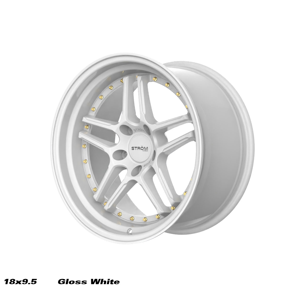 18" Ström DS-05 Gloss white 5x114,3  - 2