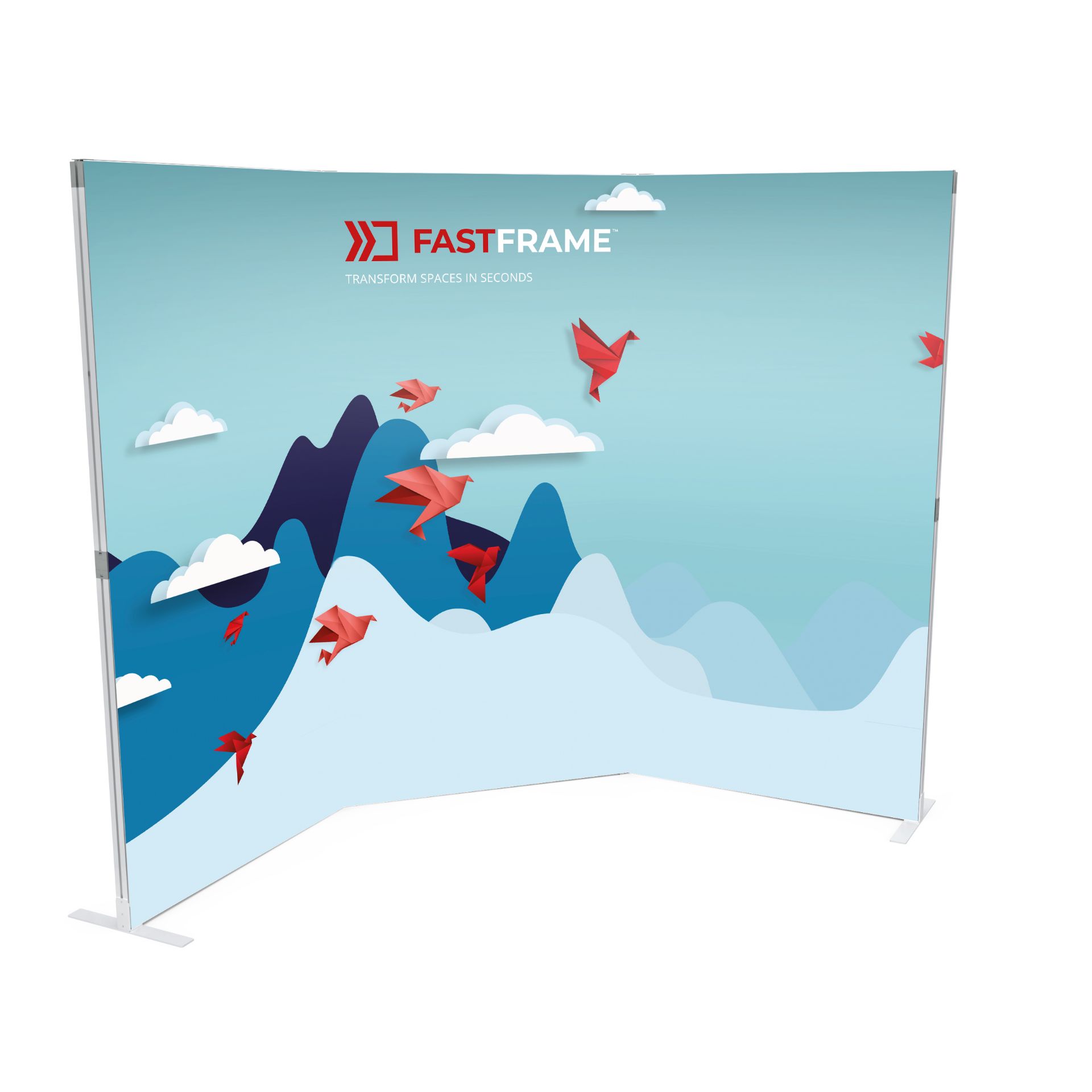FastFrame™ Displaysystem Pop-Up Kit inkl. 3 ramar L 100 x H 200 cm och 4 textildukar
