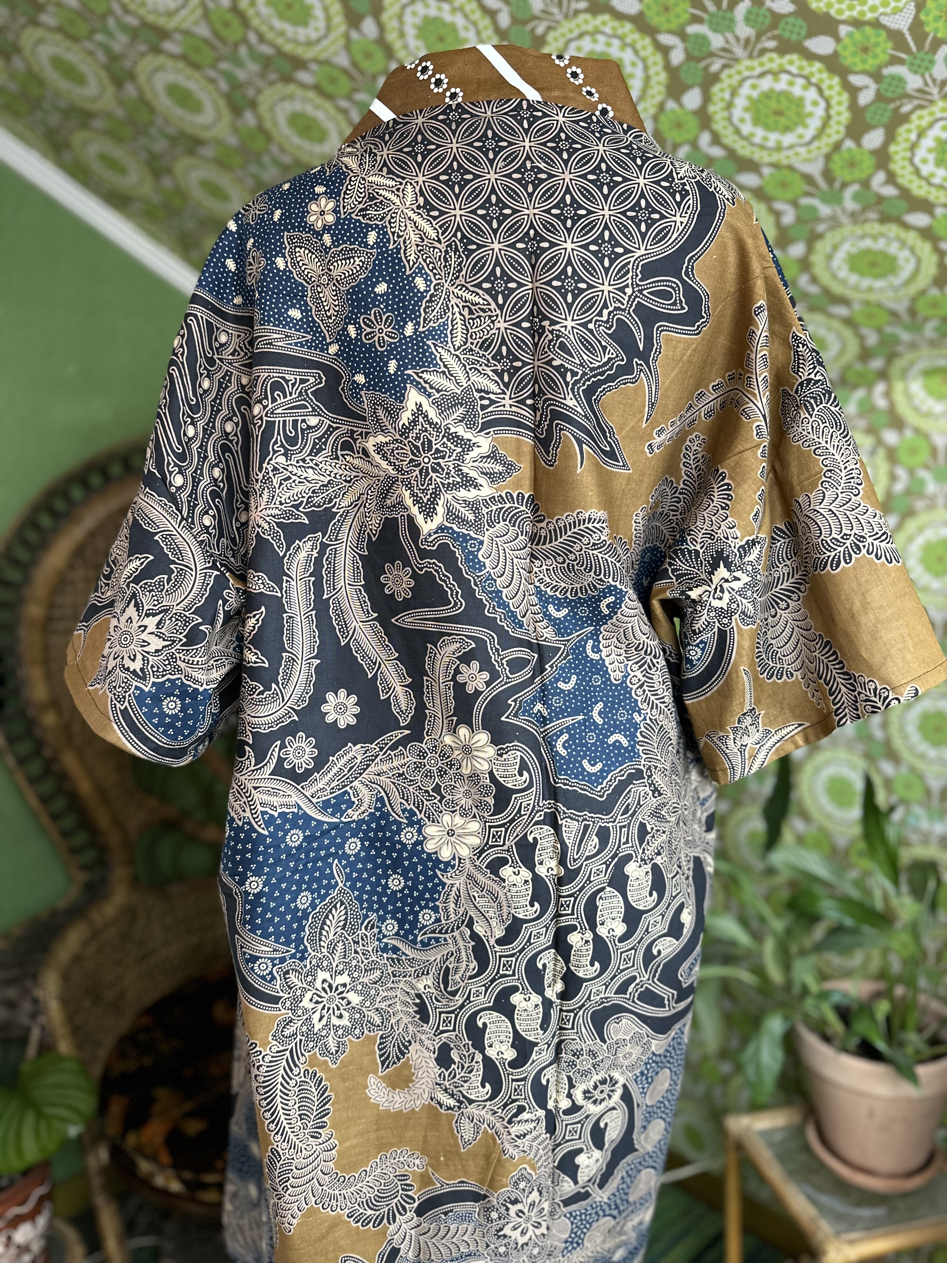 kimono Blue flower of life  - 4