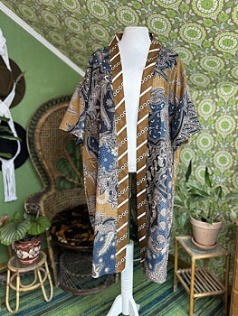 kimono Blue flower of life 