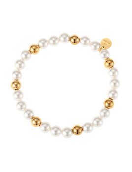 Jolie pearl bracelet, gold kids size