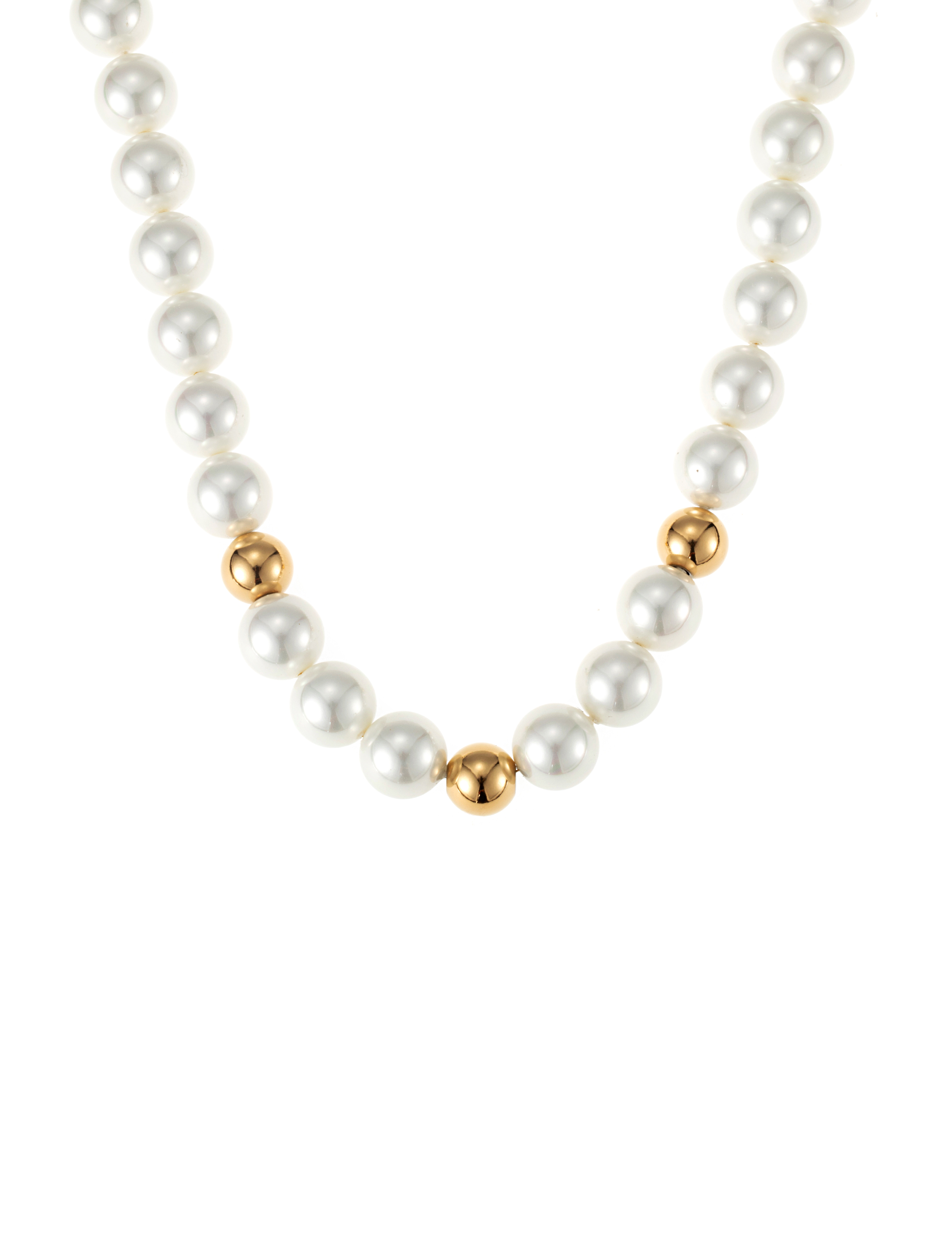 Jolie pearl necklace, gold