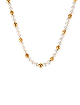 Jolie pearl necklace, 90 cm gold