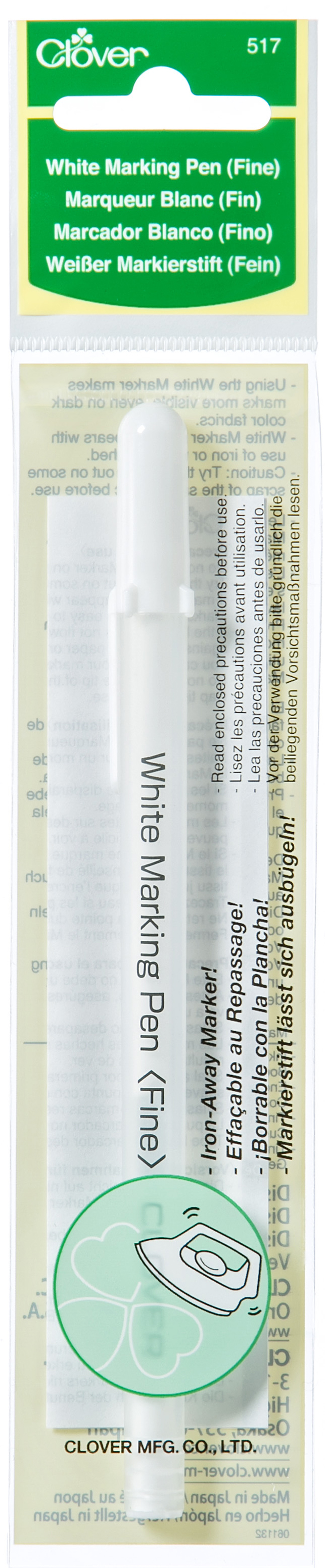 Värmeupplöslig Marker Penna Vit