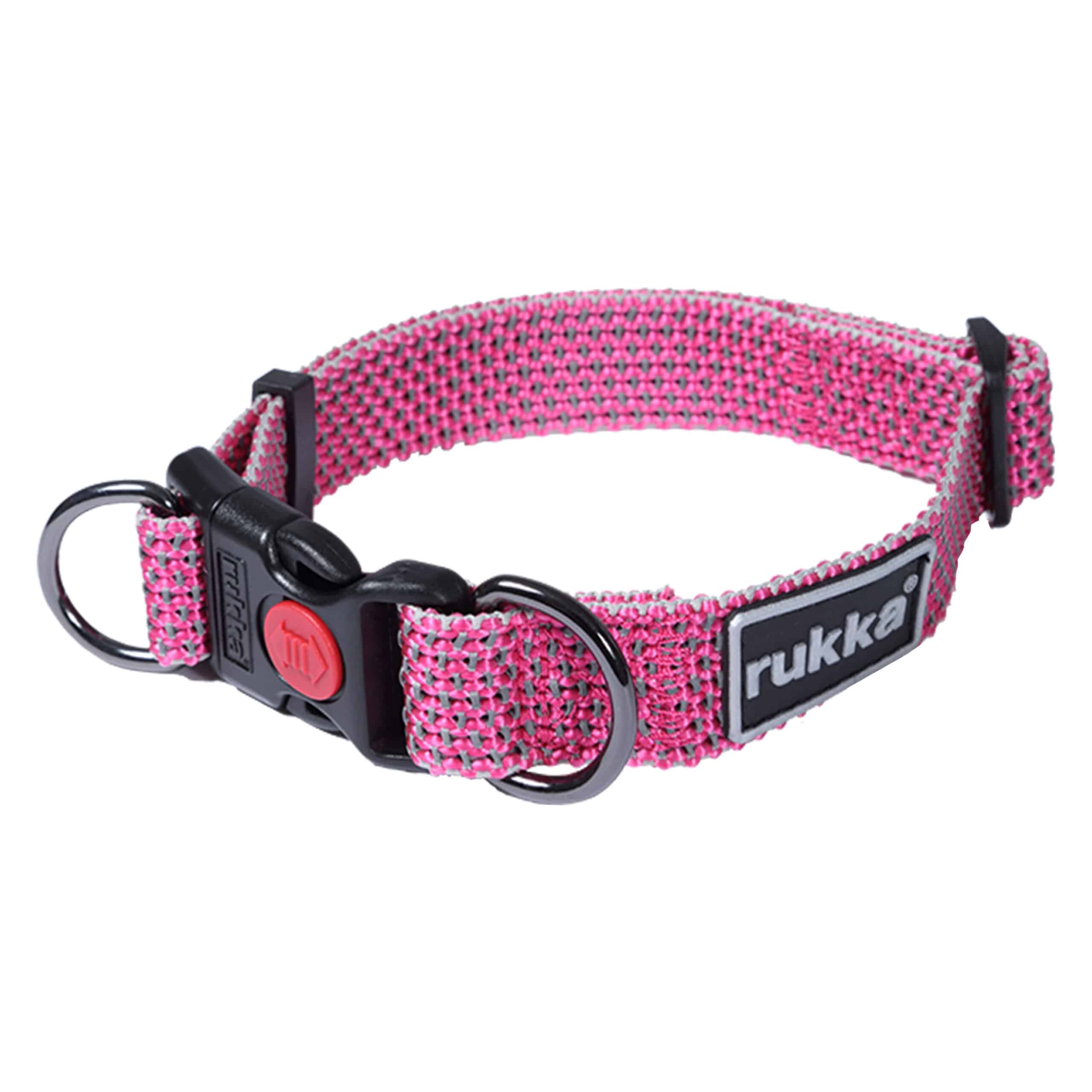 RUKKA STAR COLLAR - Black & Pink  st S och L - 3