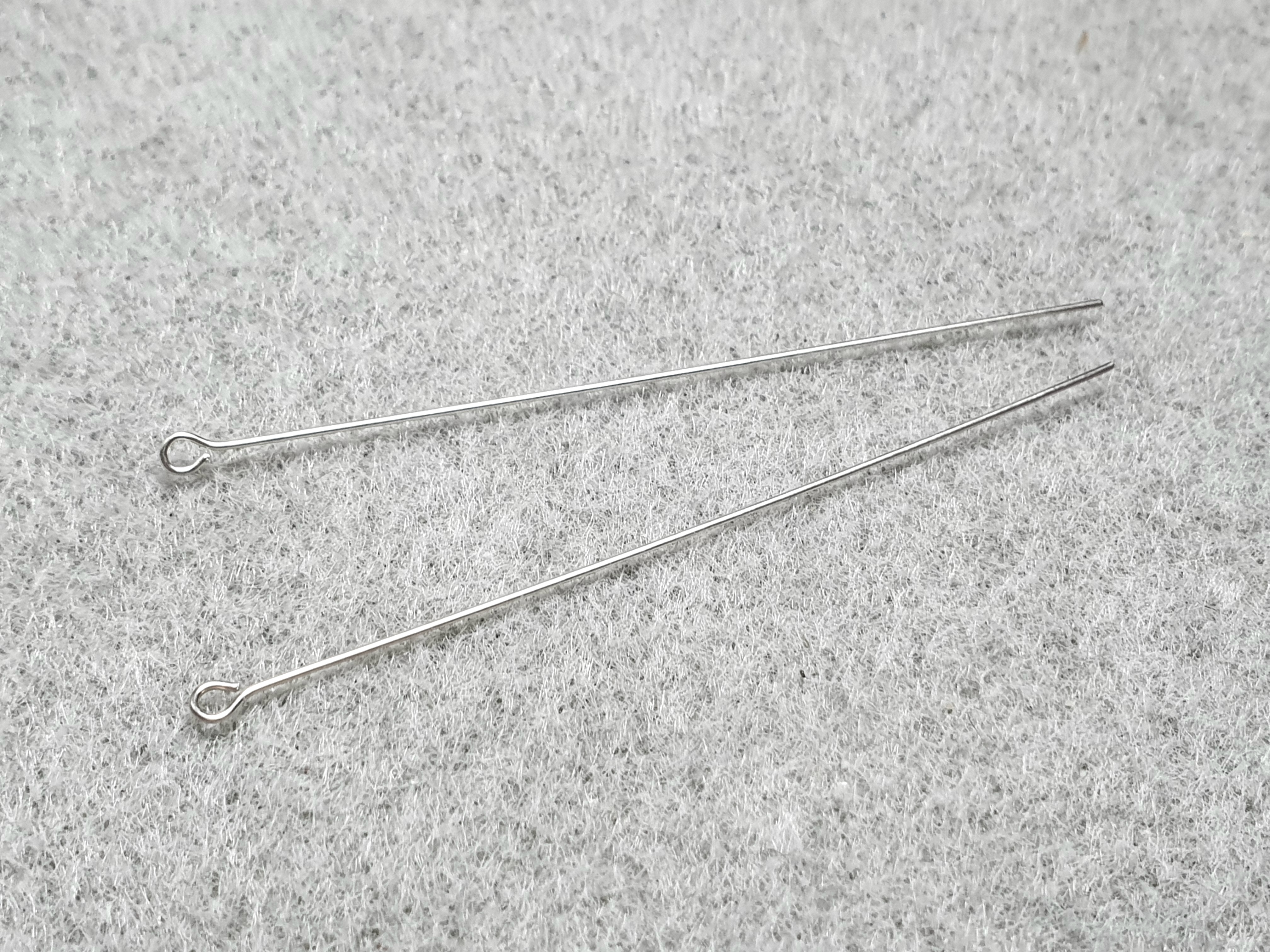 Headpin with open loup 0,5mm 50mm 2 pcs/pkt price/pkt sterling silver