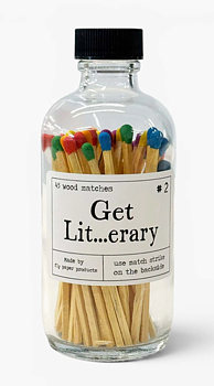 Fly Paper Products : Get Literary Safety Matches Rainbow in Apothecary Bottle - Dekorativa braständstickor i apotekarflaska