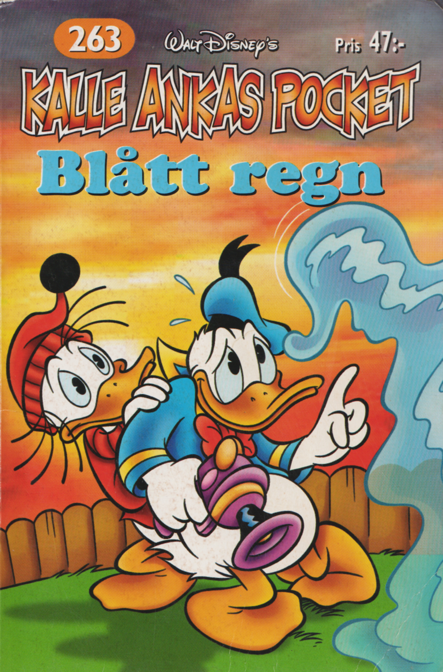 Kalle Ankas pocket 263 Blått regn, begagnad!