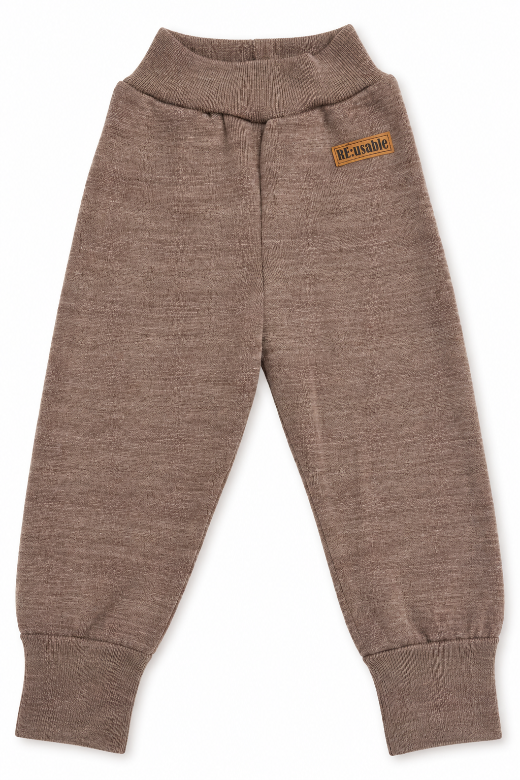 Ullbyxa barn Reuse 100% merinoull– brun/taupe | 98/104