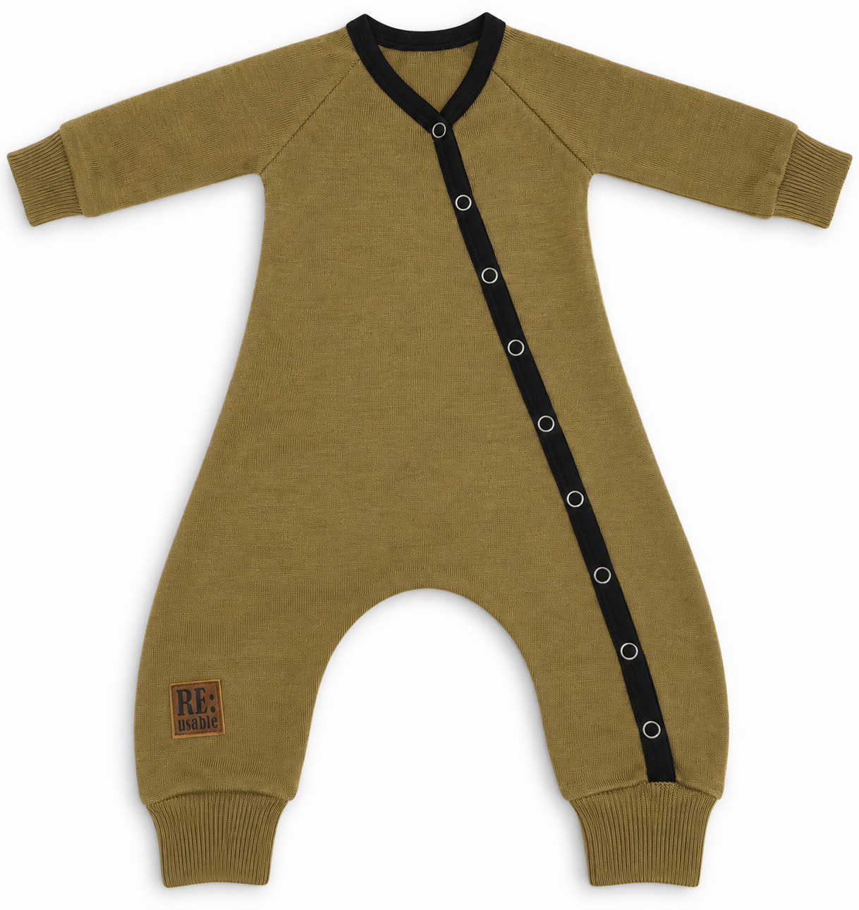 Ulldress baby Reuse i merinoull – med katt | 50/56 - 2