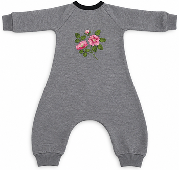 Ulldress baby Reuse i merinoull – med blommor | 50/56