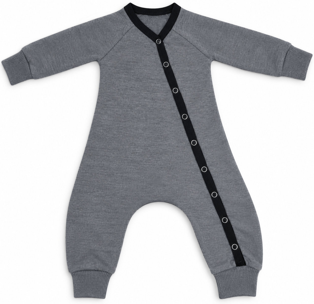 Ulldress baby Reuse i återbrukad ull – Grå med kanin | 62/68 - 2
