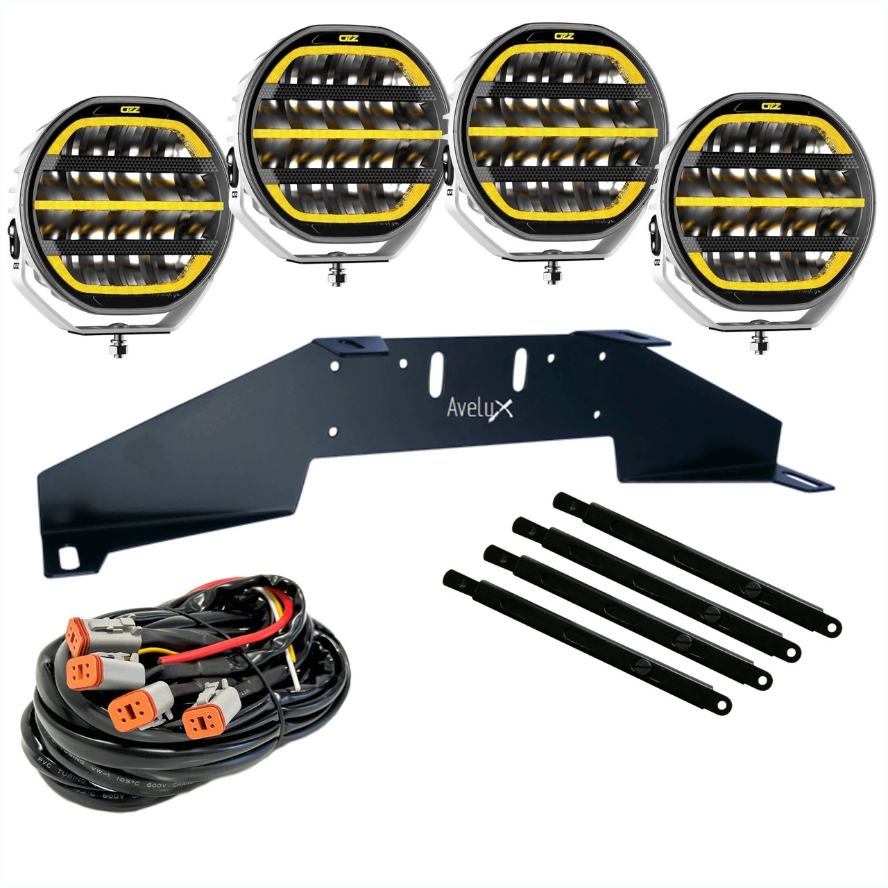 OZZ XR2 P9 LED Lisävalo | White | 4-pack Rally