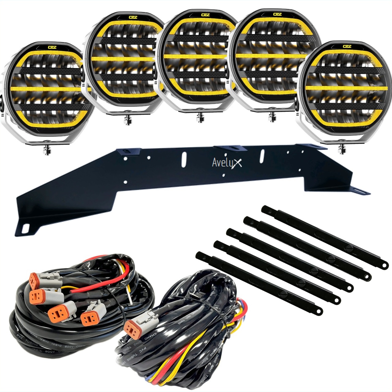 OZZ XR2 P9 LED Lisävalo | White | 5-pack Rally