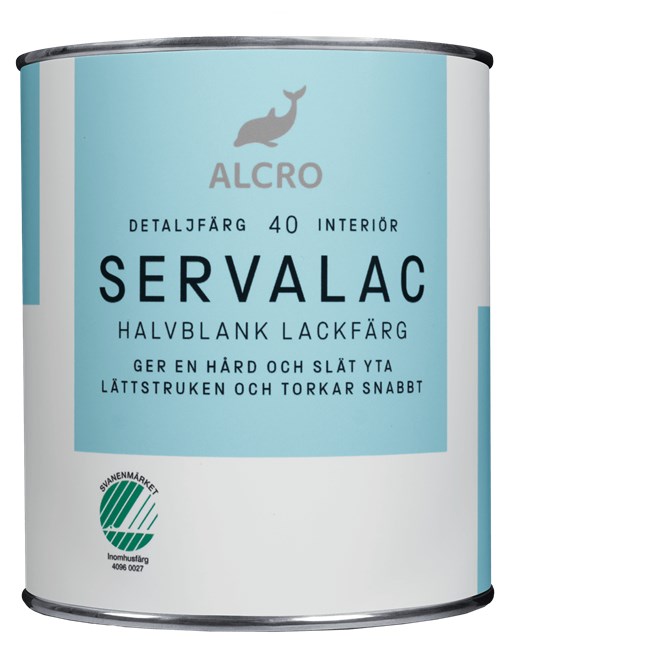Servalac Halvblank Lackfärg Bas C 0,675L
