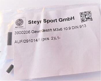 Pin screw  STEYR M3x6 DIN 913