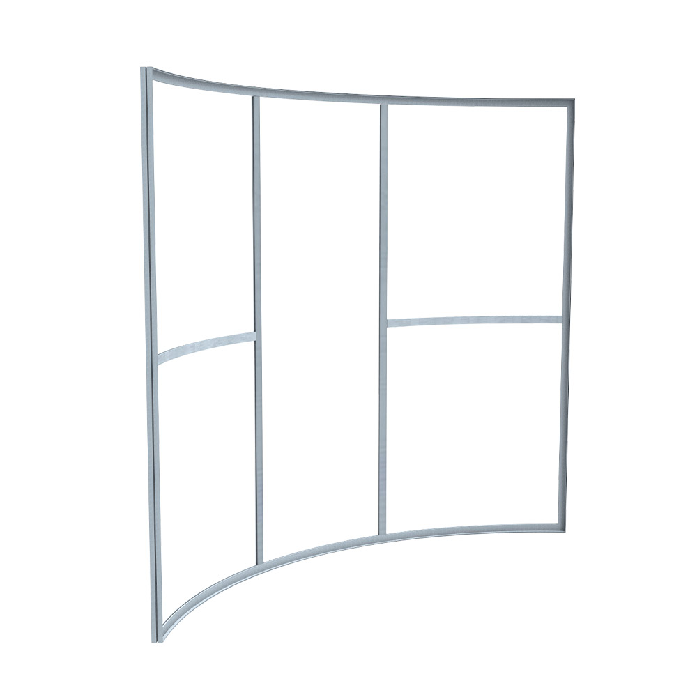 Vector Mässvägg L svängd, B 280 x H 250 cm - 2