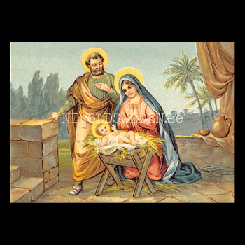 Jesus & Maria & Josef Präglat Lyx-vykort - 287