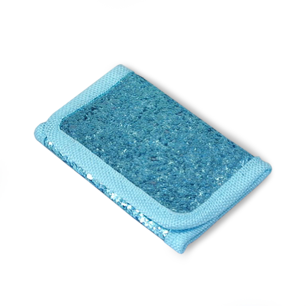 Plånbok glitter turkos