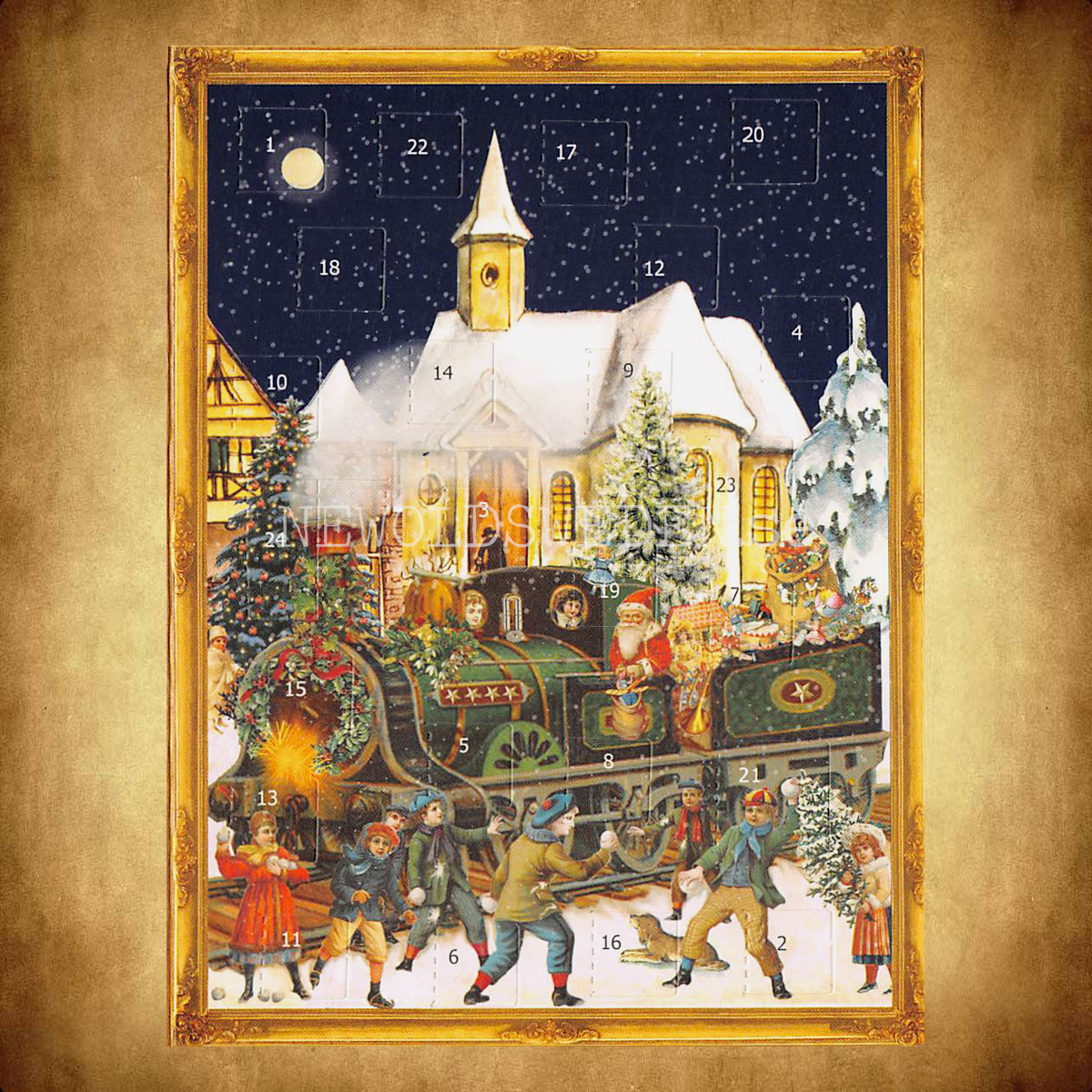 Adventskalenderkort VICTORIAN CHRISTMAS Dubbel-kort med kuvert - 991 - 2