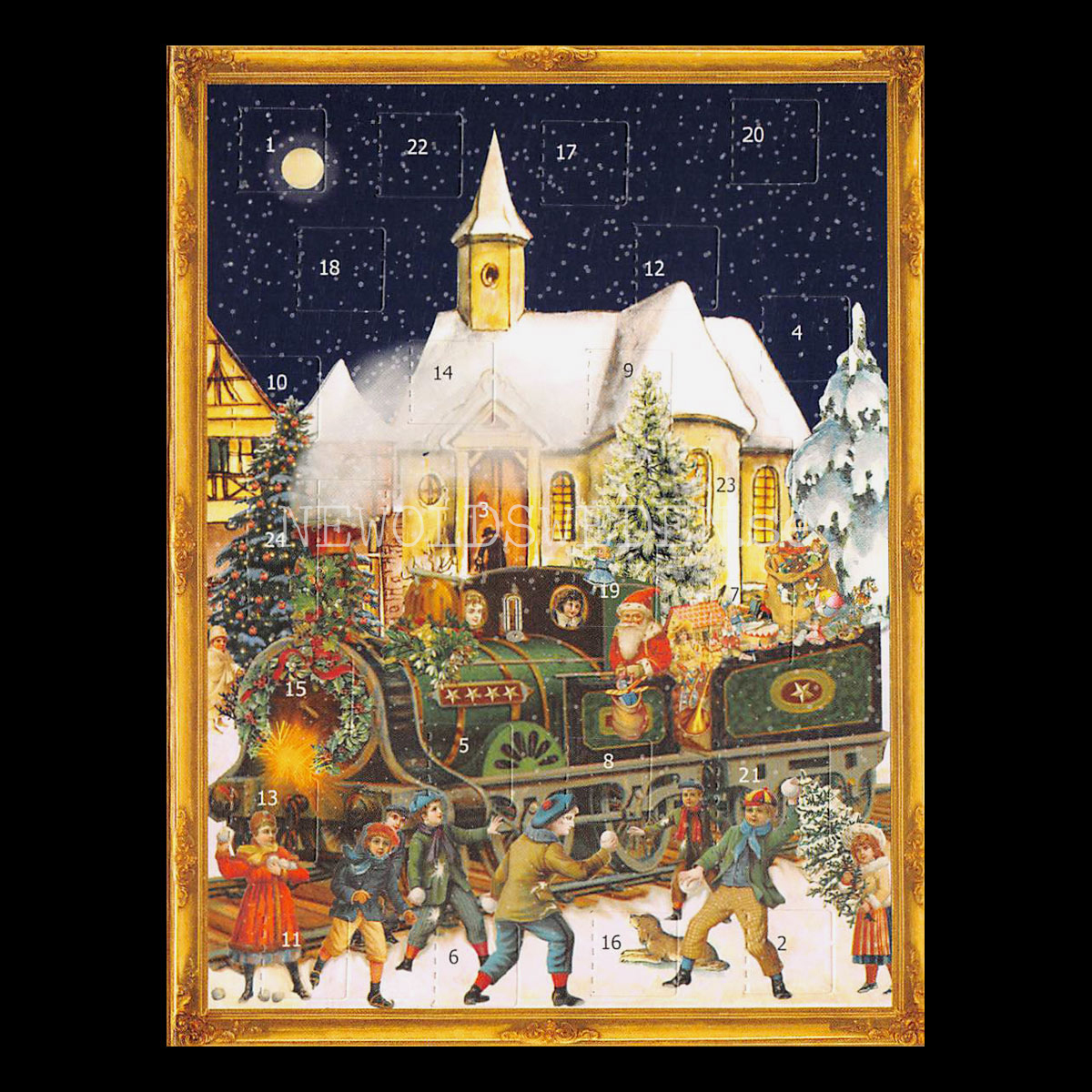 Adventskalenderkort VICTORIAN CHRISTMAS Dubbel-kort med kuvert - 991