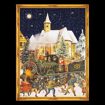 Adventskalenderkort VICTORIAN CHRISTMAS Dubbel-kort med kuvert - 991