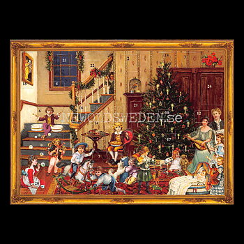 Adventskalenderkort VICTORIAN CHRISTMAS EVE Dubbel-kort med kuvert - 991