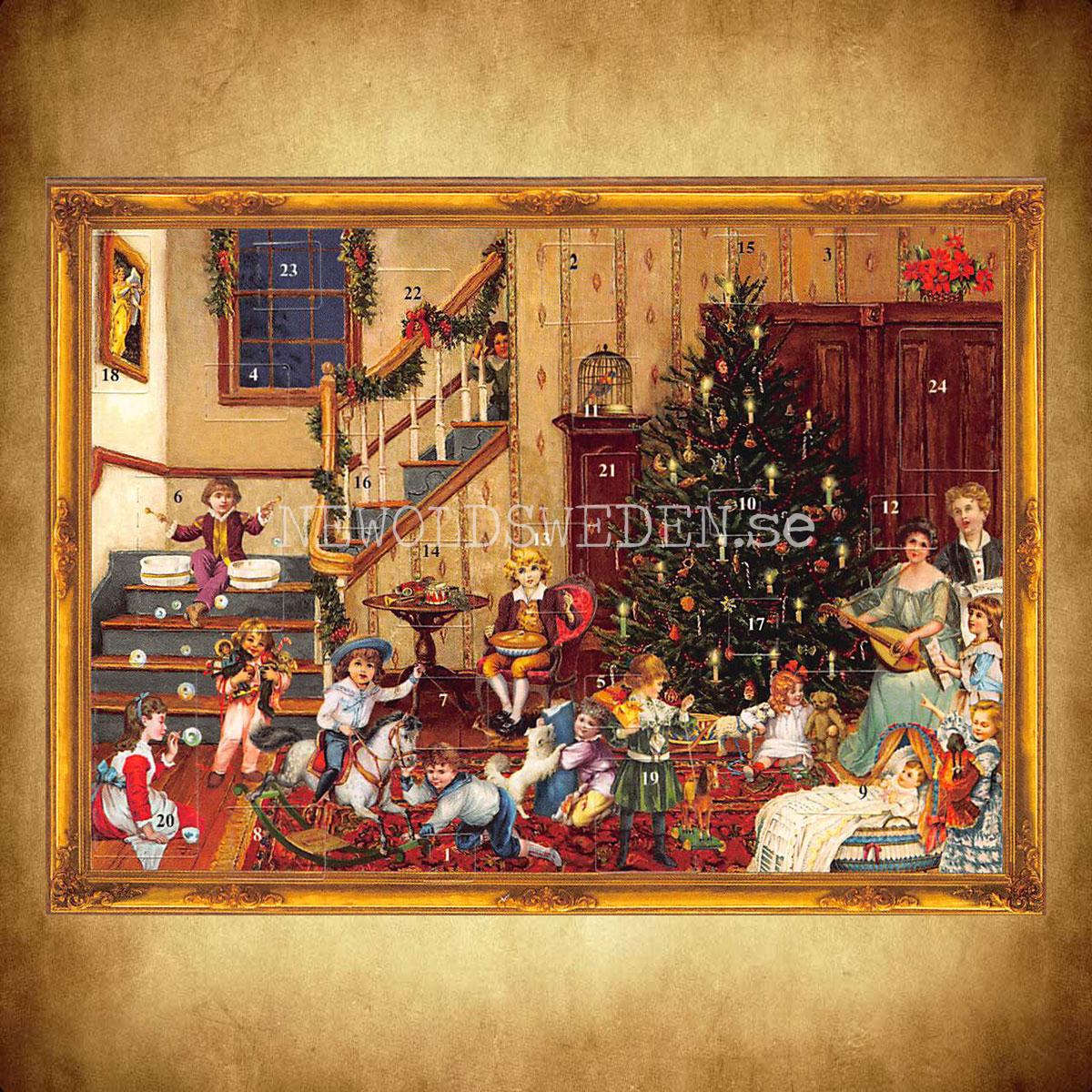 Adventskalenderkort VICTORIAN CHRISTMAS EVE Dubbel-kort med kuvert - 991 - 2