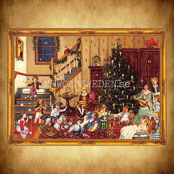 Adventskalenderkort VICTORIAN CHRISTMAS EVE Dubbel-kort med kuvert - 991