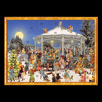 Adventskalenderkort VICTORIAN AM PAVILLON Dubbel-kort med kuvert - 991