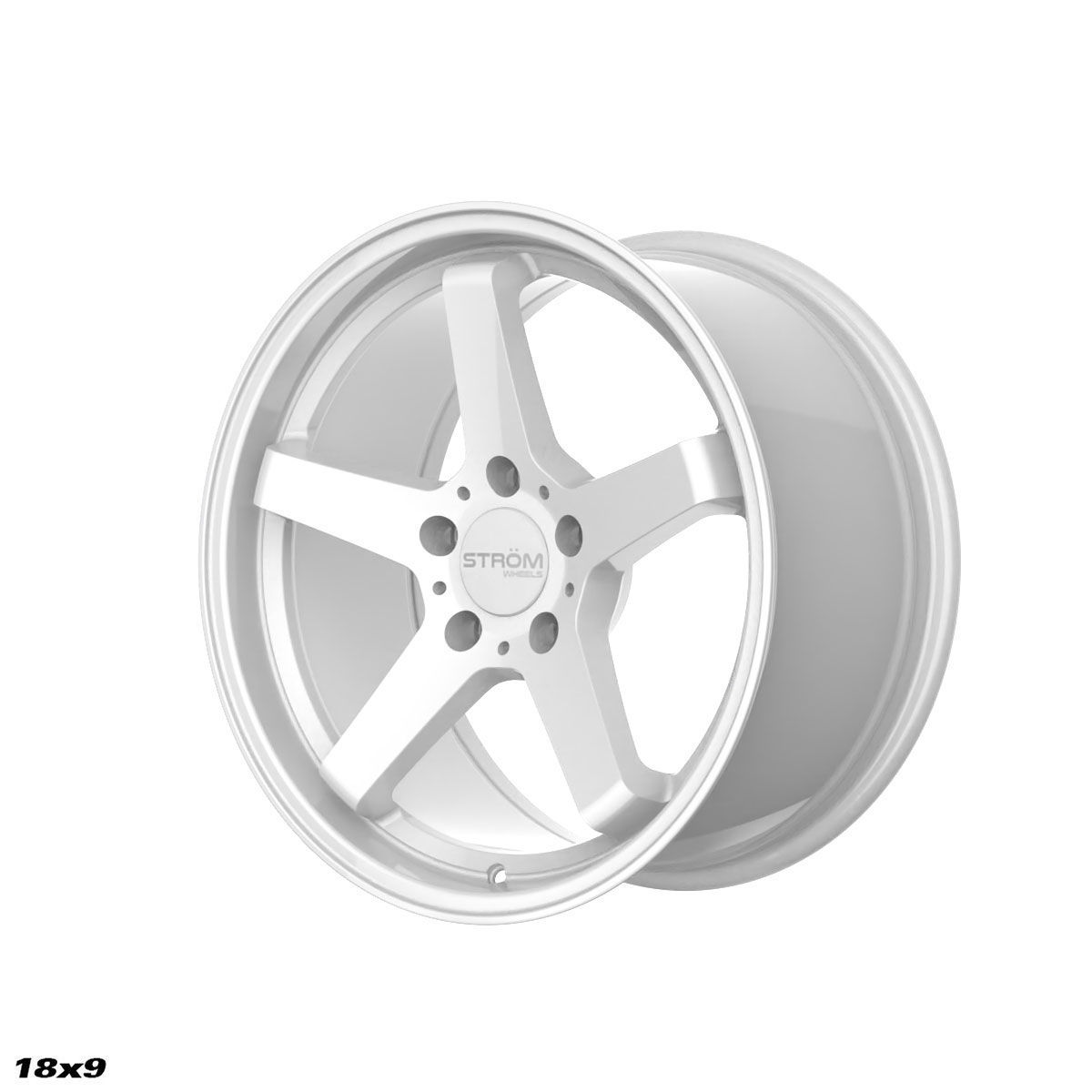 18" Ström DS-35 Gloss white 5x114,3