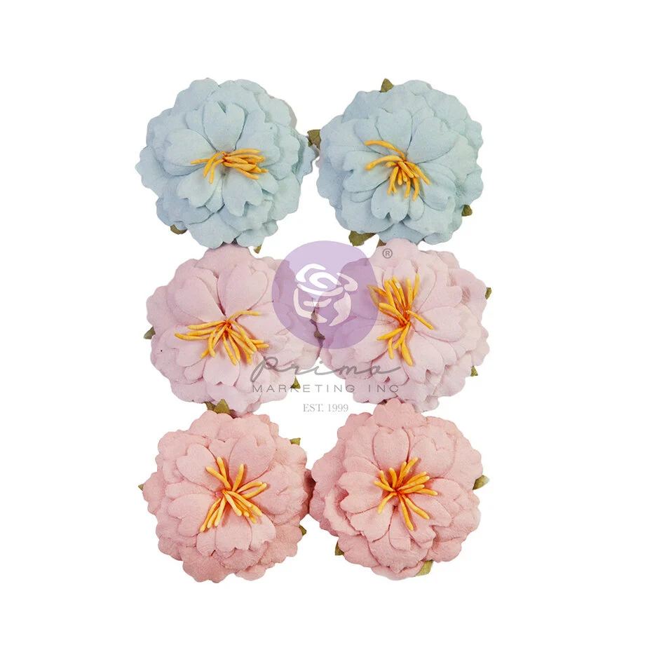 French Blue Flowers Sweet Vintage (6pcs) 