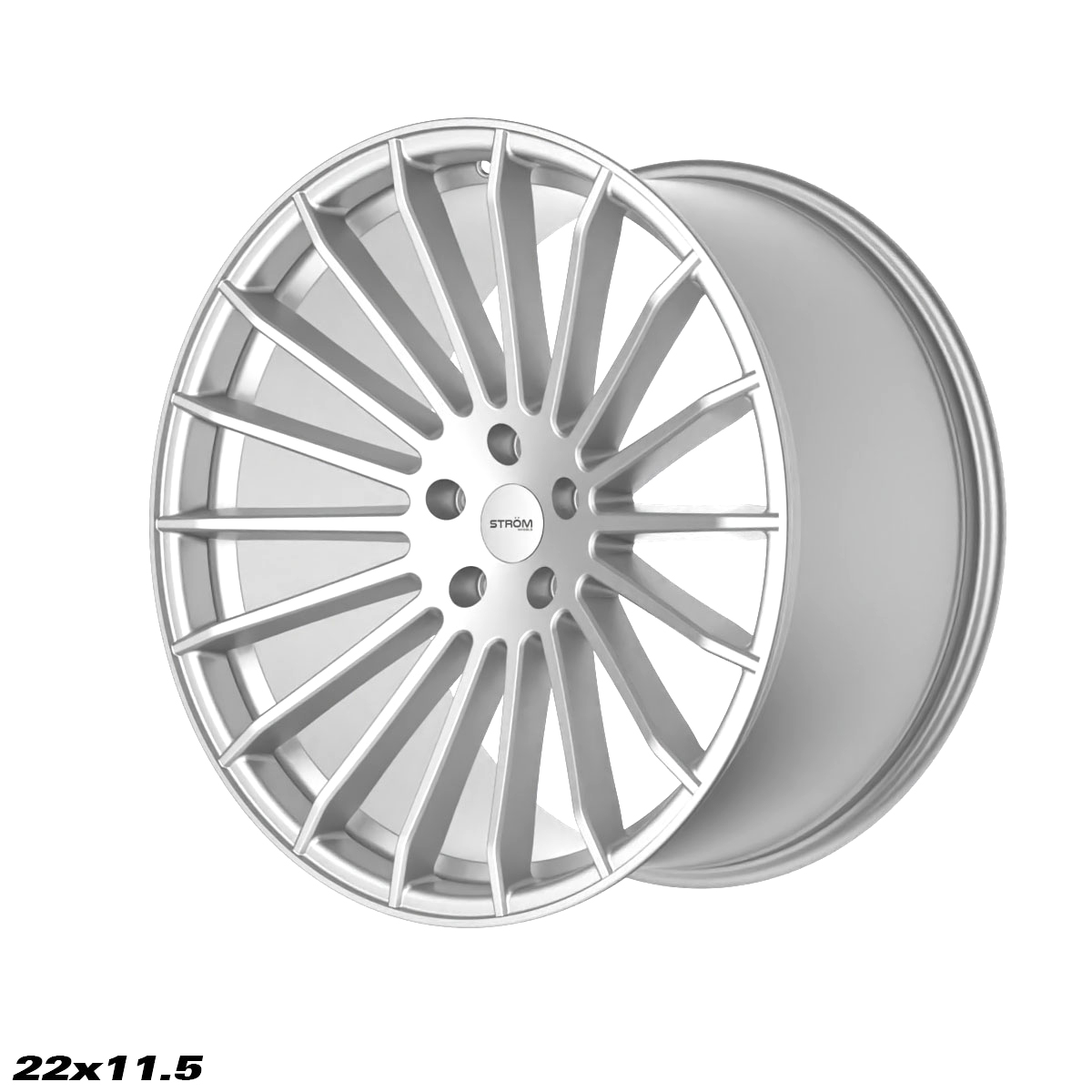 22" Ström STR4 Platinum silver 5x112 - 2