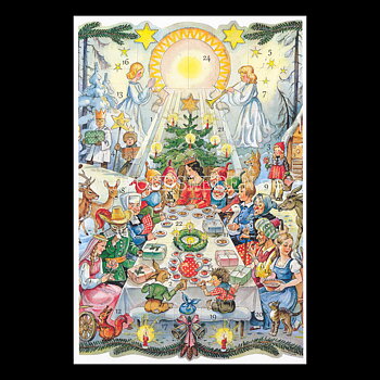 Adventskalenderkort FAIRY TALE 1955 - Dubbel-kort med kuvert - 991