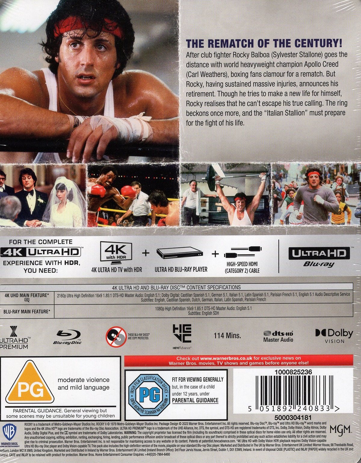 Rocky II (Steelbook) (ej svensk text) (4K Ultra HD + Blu-ray) - 2