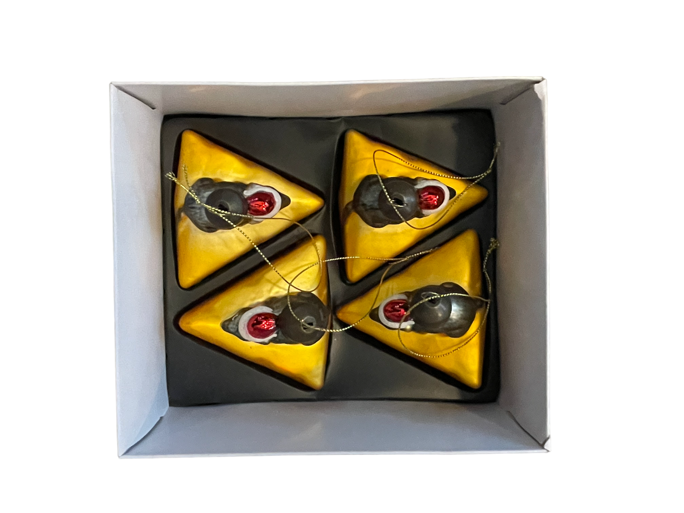 JULGRANSHÄNGE -4-pack -  OSTMUS  -  GLAS  - HÄNG - 4