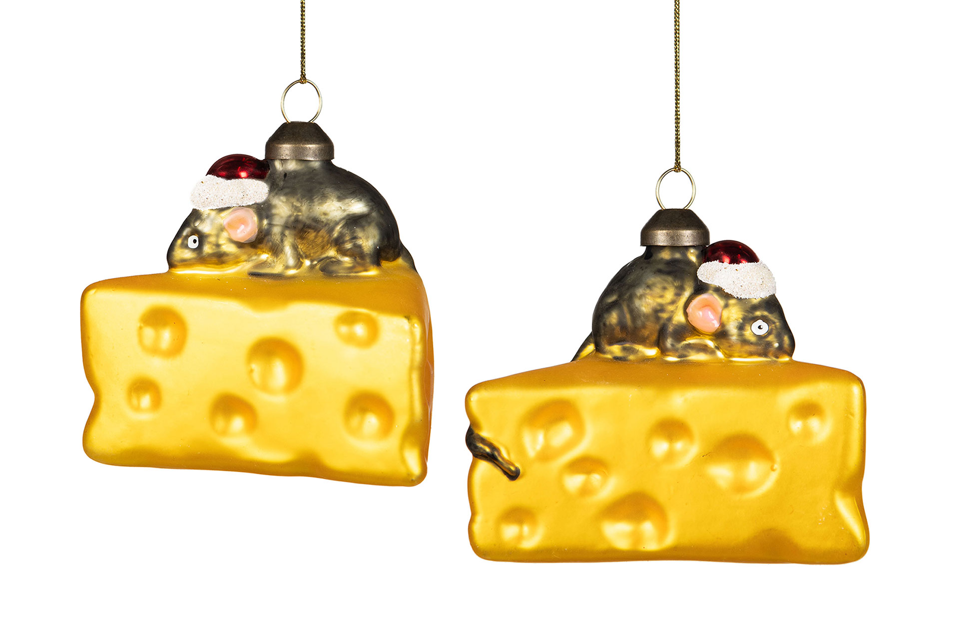 JULGRANSHÄNGE -4-pack -  OSTMUS  -  GLAS  - HÄNG